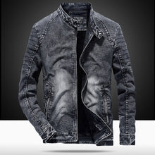 Load image into Gallery viewer, Jackets Men Slim  Men Black Blue