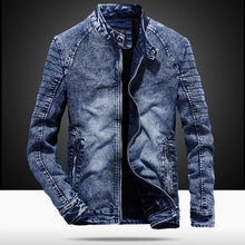 Load image into Gallery viewer, Jackets Men Slim  Men Black Blue