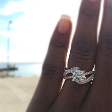 Load image into Gallery viewer, KISS WIFE Classic Engagement Ring 6 Claws Design AAA White Cubic Zircon Female Women Wedding Band CZ Rings Jewelry