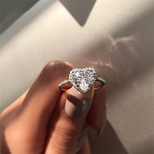 Load image into Gallery viewer, KISS WIFE Classic Engagement Ring 6 Claws Design AAA White Cubic Zircon Female Women Wedding Band CZ Rings Jewelry