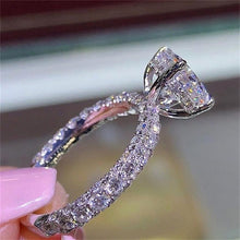 Load image into Gallery viewer, KISS WIFE Classic Engagement Ring 6 Claws Design AAA White Cubic Zircon Female Women Wedding Band CZ Rings Jewelry
