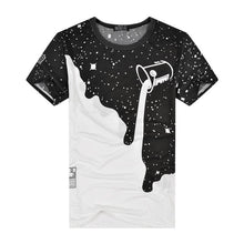 Load image into Gallery viewer, MR K Men Fashion Summer Milk Poured Pattern Inverted Milk 3D T-shirt Printed Short Sleeve Round Neck Slim Casual T-shirt Top