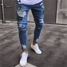 Load image into Gallery viewer, Men Stylish Ripped Jeans