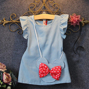 2018 New Summer Cotton Baby Girls Cartoon Long Sleeves Dress Children's Clothing Kids Princess Dresses Casual Clothes 0-2Years