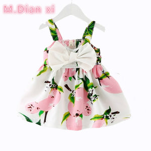 2018 New Summer Cotton Baby Girls Cartoon Long Sleeves Dress Children's Clothing Kids Princess Dresses Casual Clothes 0-2Years