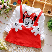 Load image into Gallery viewer, 2018 New Summer Cotton Baby Girls Cartoon Long Sleeves Dress Children&#39;s Clothing Kids Princess Dresses Casual Clothes 0-2Years