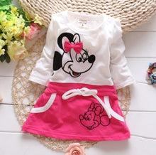 Load image into Gallery viewer, 2018 New Summer Cotton Baby Girls Cartoon Long Sleeves Dress Children&#39;s Clothing Kids Princess Dresses Casual Clothes 0-2Years