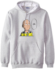 Load image into Gallery viewer, new arrival Anime One Punch Man Hoodies OK Printed Men Sweatshirts 2019 spring winter warm fleece loose fit men&#39;s sportswear