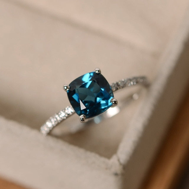 Sky Blue Stone Rings