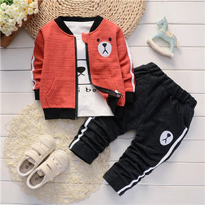 spring New children's clothing Jacket t-shirt and pants 3 pieces Clothing