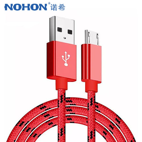 NOHON Nylon Charging Sync Cable Micro USB For Samsung Galaxy S7 S6 For Huawei For Xiaomi Redmi Android Phone Fast Charger Cord
