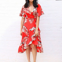 Load image into Gallery viewer, Summer Dress Sexy V Neck