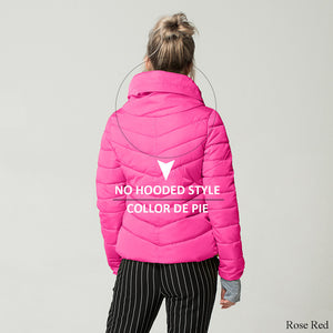 Women Autumn Winter Jacket Stand Collar