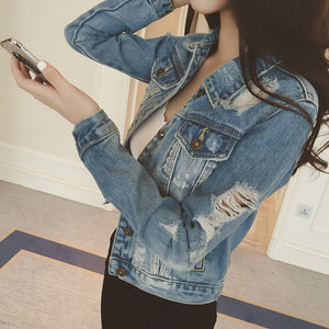 Jacket New Fashion Woman Girls Jean Coat Clothing Clothes