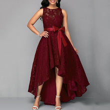 Load image into Gallery viewer, party dress high waist with belt Irregular swing