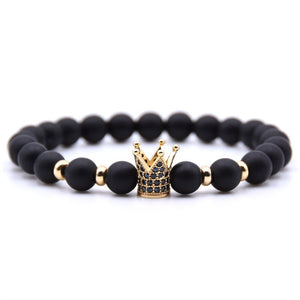 New 2Pcs/Set Natural Black Matte Stone
