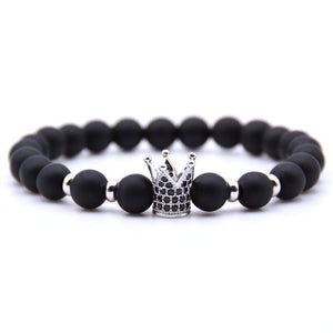 New 2Pcs/Set Natural Black Matte Stone