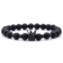 Load image into Gallery viewer, New 2Pcs/Set Natural Black Matte Stone