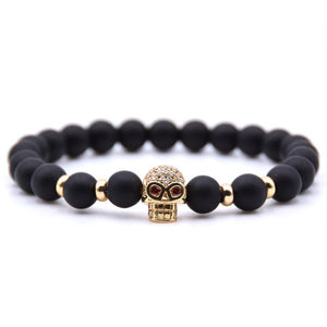 New 2Pcs/Set Natural Black Matte Stone