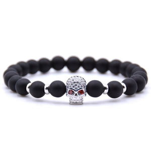 New 2Pcs/Set Natural Black Matte Stone