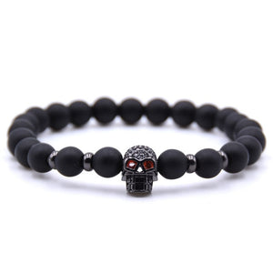 New 2Pcs/Set Natural Black Matte Stone