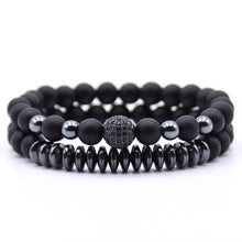 Load image into Gallery viewer, New 2Pcs/Set Natural Black Matte Stone