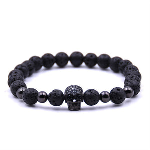 New 2Pcs/Set Natural Black Matte Stone