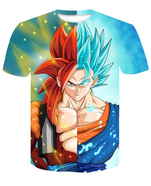 High quality 2019 latest fashion Harajuku male / female T-shirt Dragon Ball 3D printing T-shirt round neck T-shirt top