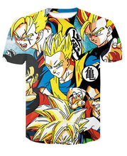 Load image into Gallery viewer, High quality 2019 latest fashion Harajuku male / female T-shirt Dragon Ball 3D printing T-shirt round neck T-shirt top