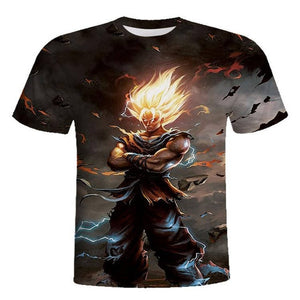 High quality 2019 latest fashion Harajuku male / female T-shirt Dragon Ball 3D printing T-shirt round neck T-shirt top