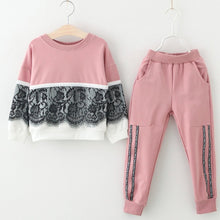 Load image into Gallery viewer, Girls Clothing Sets New Autumn Active girls clothes L Children Clothing Cartoon Print Sweatshirts+Pants Suit 3-7Y