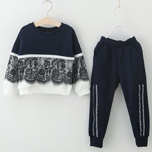 Load image into Gallery viewer, Girls Clothing Sets New Autumn Active girls clothes L Children Clothing Cartoon Print Sweatshirts+Pants Suit 3-7Y