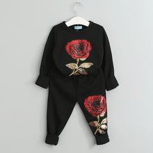 Load image into Gallery viewer, Girls Clothing Sets New Autumn Active girls clothes L Children Clothing Cartoon Print Sweatshirts+Pants Suit 3-7Y