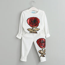 Load image into Gallery viewer, Girls Clothing Sets New Autumn Active girls clothes L Children Clothing Cartoon Print Sweatshirts+Pants Suit 3-7Y