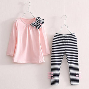 Girls Clothing Sets New Autumn Active girls clothes L Children Clothing Cartoon Print Sweatshirts+Pants Suit 3-7Y