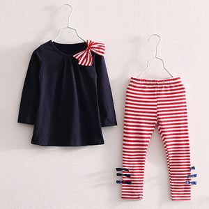 Girls Clothing Sets New Autumn Active girls clothes L Children Clothing Cartoon Print Sweatshirts+Pants Suit 3-7Y