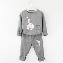 Load image into Gallery viewer, Girls Clothing Sets New Autumn Active girls clothes L Children Clothing Cartoon Print Sweatshirts+Pants Suit 3-7Y