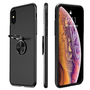 Case For iPhone X XR Cover Magnetic  Finger RingShell For iPhone XS