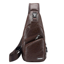 Load image into Gallery viewer, New Men&#39;s Bags Men&#39;s USB Chest Bag