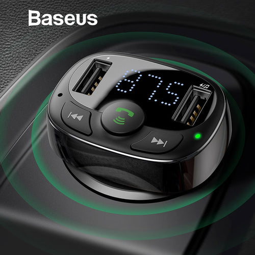 Baseus Dual USB Car Charger with FM Transmitter Bluetooth