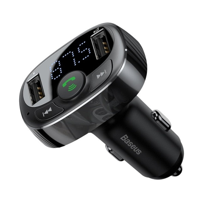 Baseus Dual USB Car Charger with FM Transmitter Bluetooth
