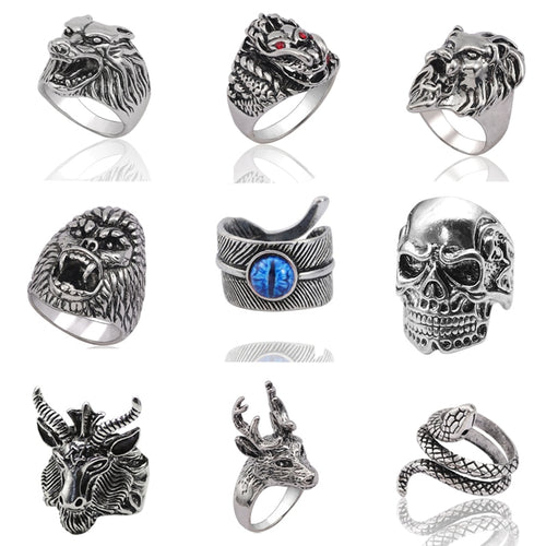 Gothic Punk Ring Men