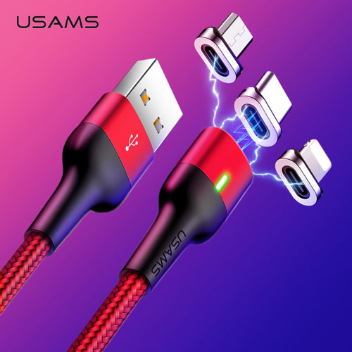 Magnetic Cable for iPhone xiaomi Huawei USAMS 3A Fast Charging