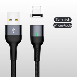 Magnetic Cable for iPhone xiaomi Huawei USAMS 3A Fast Charging