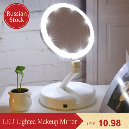 Portable LED Lighted Makeup Mirror