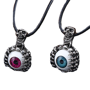 Hot Punk Men's Skeleton Skull Eyes Stainless Steel