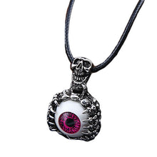 Load image into Gallery viewer, Hot Punk Men&#39;s Skeleton Skull Eyes Stainless Steel
